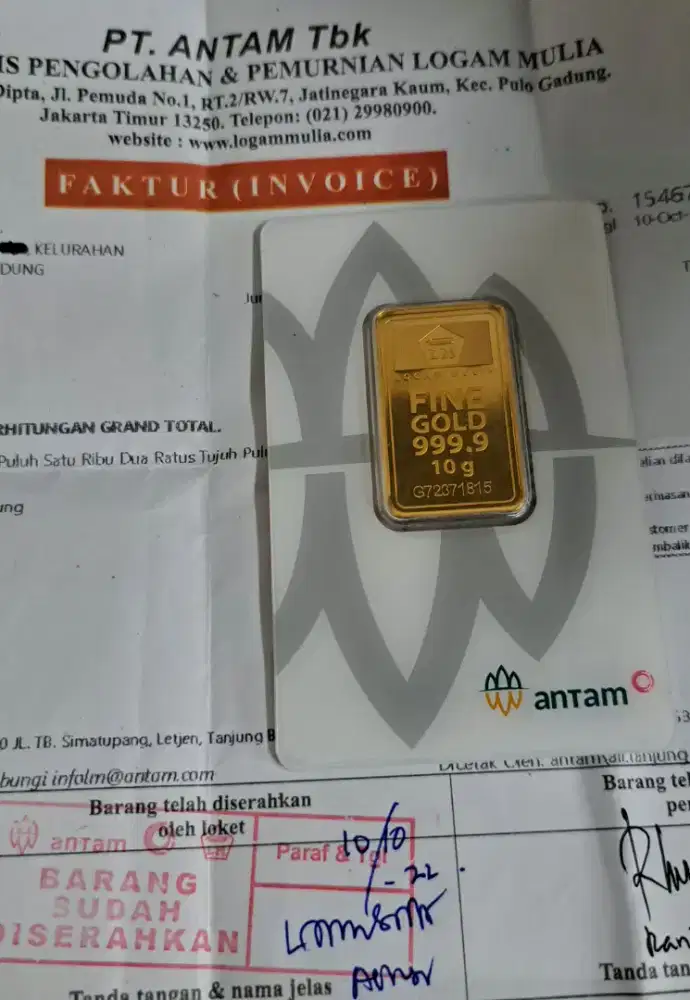 Antam RM 10gr 2022