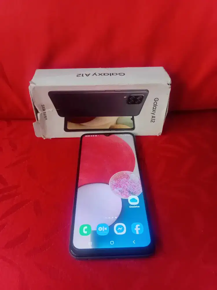 Samsung A12 ram 6gb+2/138gb lengkap mulus segelan