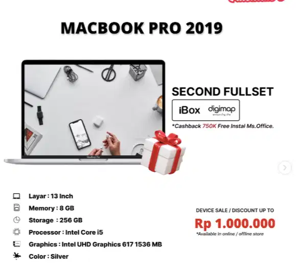 Macbook Pro 2019 i5 13 inch 8/256