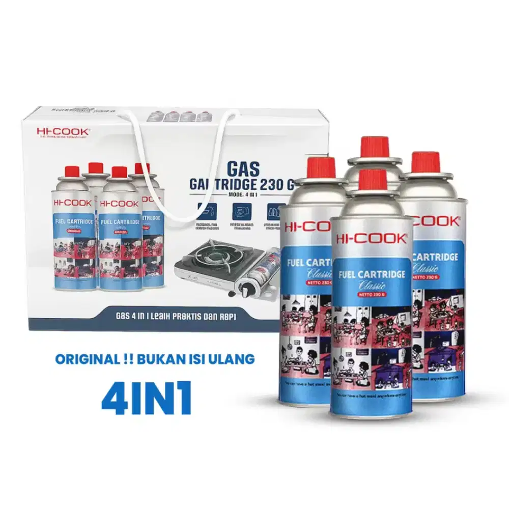 BARANG BARU BELUM TERPAKAI GAS HICOOK 1 DUS ISI 4 TABUNG