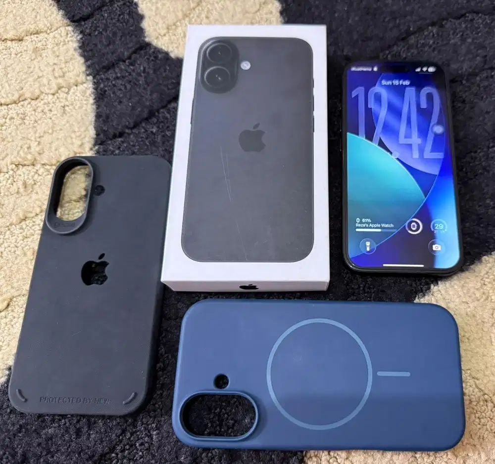 Iphone 16 128gb black all operator 5G simlock fullset inter LL/A MURAH