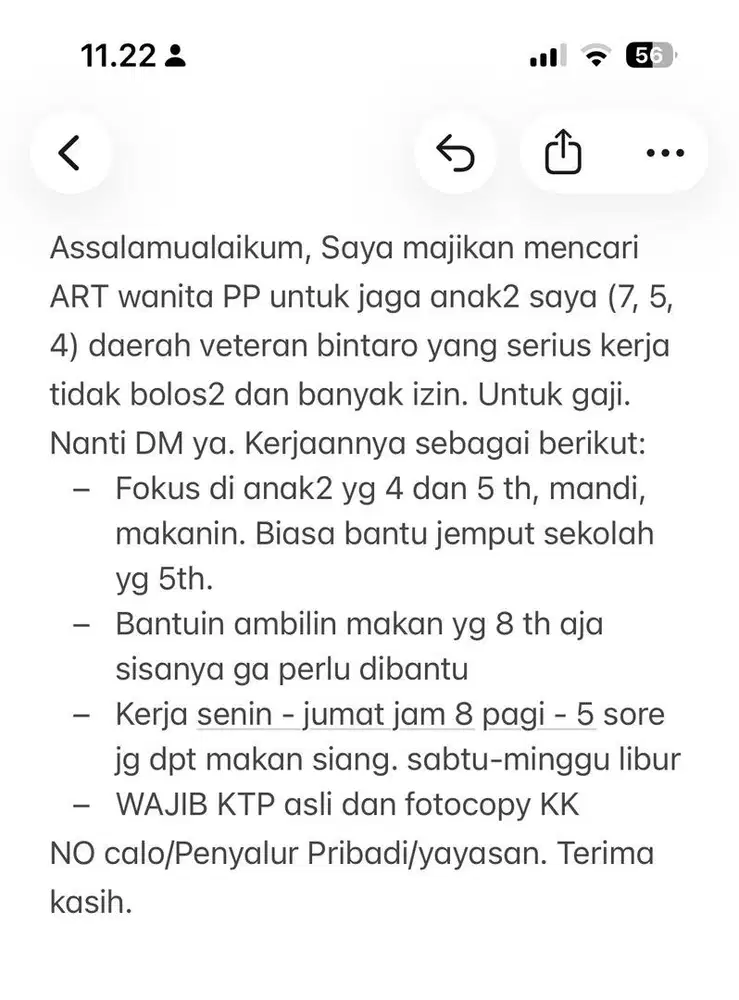 Art jaga anak PP