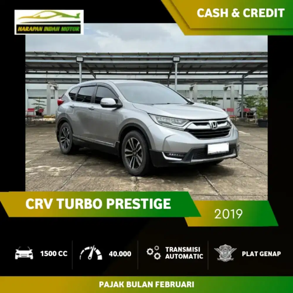 Honda CRV Turbo Prestige 2019 Low KM 40RB Antik