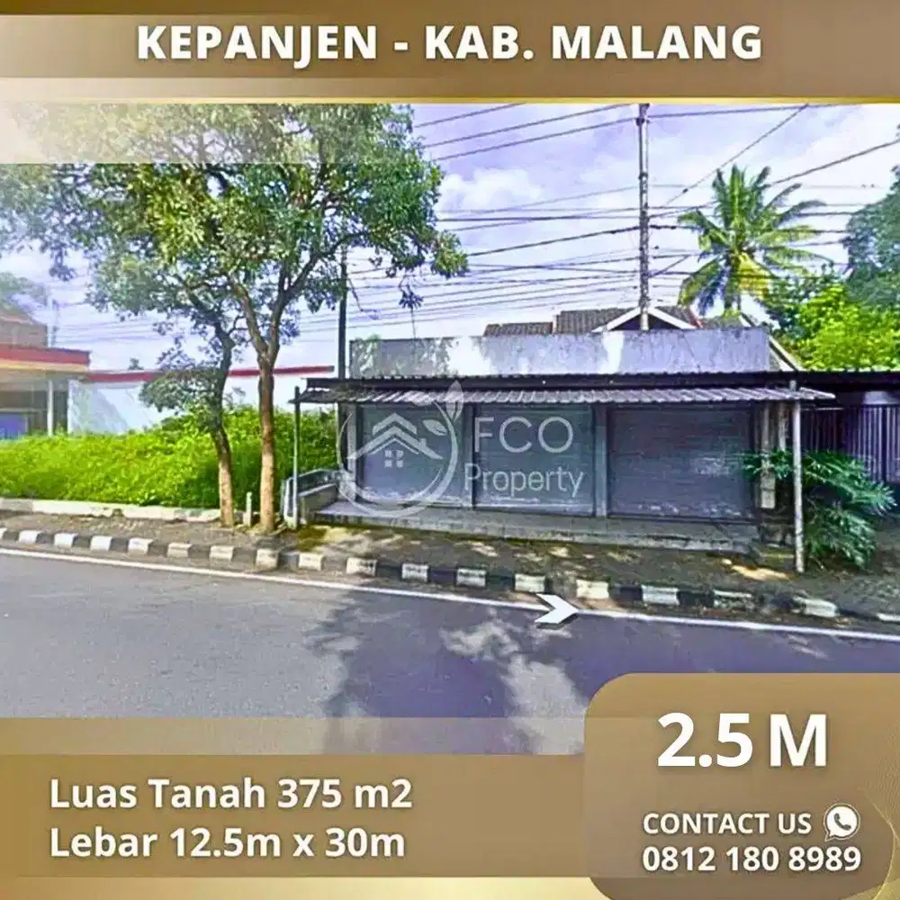 Kepanjen Rumah Untuk Usaha Seberang Pos Coffie Deretan Alfamart