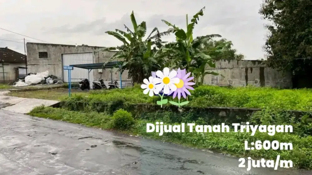 Dijual Tanah Triyagan L:600m