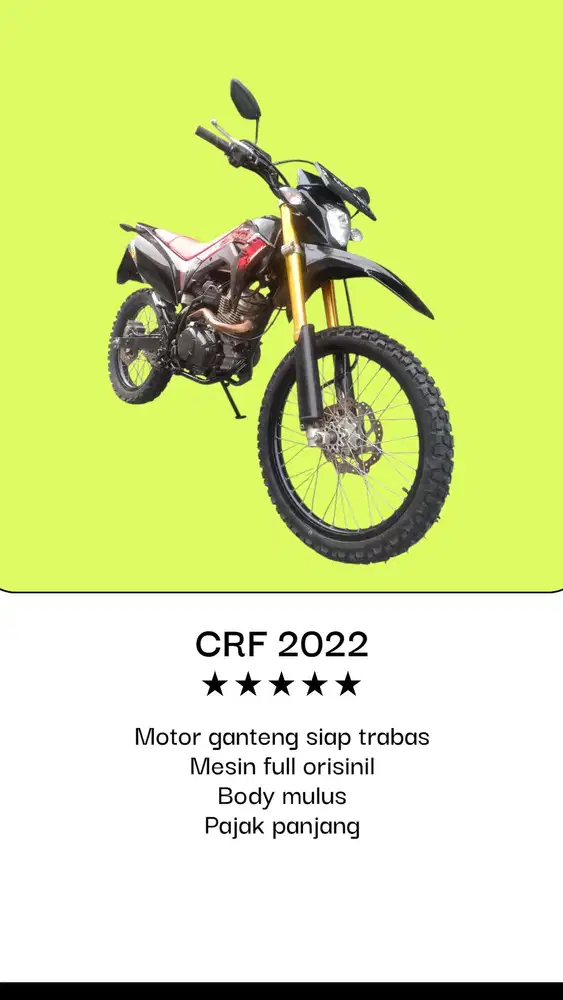 Honda CRF 150 L (KTp daerah bisa kredit) 150L