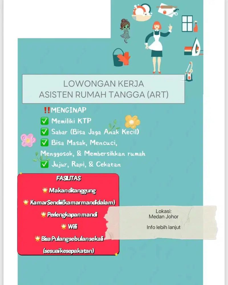 Lowongan ART (Asisten Rumah Tangga)