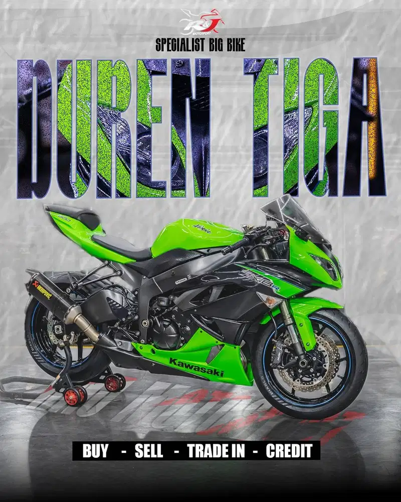 Kawasaki ZX6R ZX6 ZX 6 Nik 2011 Odo 300an Perak Knalpot Akrapovic