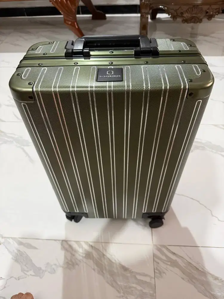 DIJUAL KOPER LUGGO ALUMINIUM OLIVE GREEN NEW