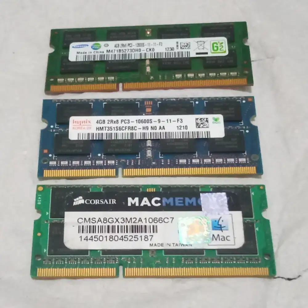 Ram Laptop Sodimm DDR3 4GB Corsair SKHynix Samsung
