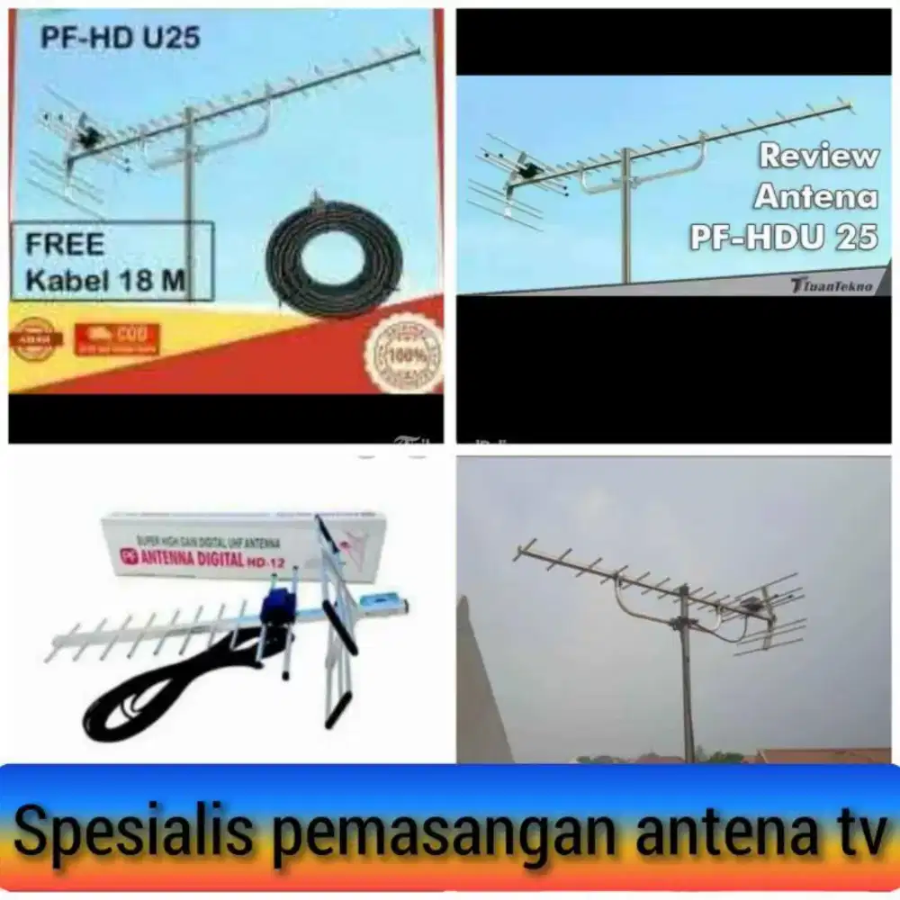 Tekhnisi paling hebat, pemasangan Antenna tv digital, siaran banyak
