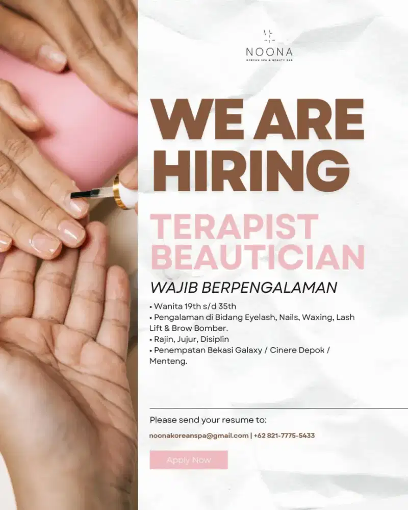 Lowongan beautician