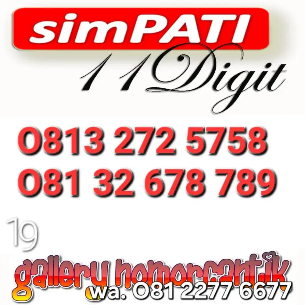 NOMOR SIMPATI 11DIGIT 5758