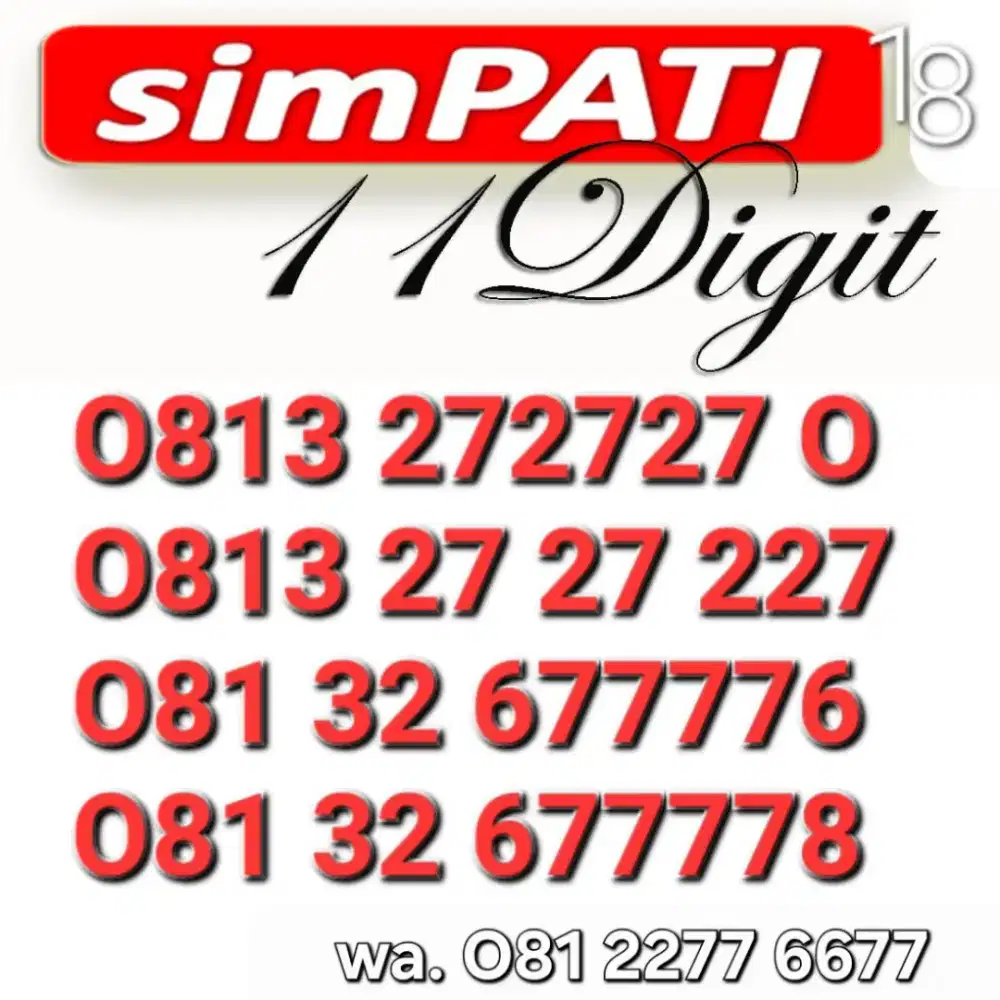 NOMOR SIMPATI 11DIGIT 272727x