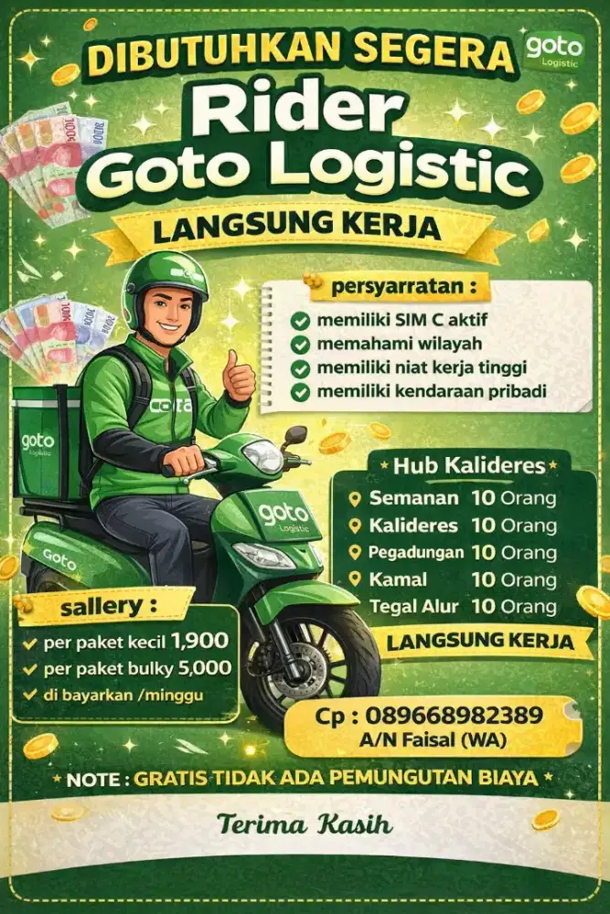 Lowongan kerja kurir paket