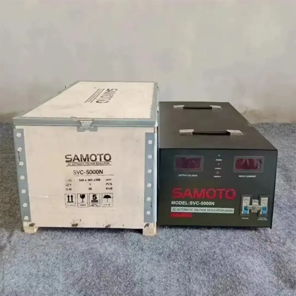 Stabilizer SAMOTO 5000VA Stavolt Listrik SVC-5000N Single Phase