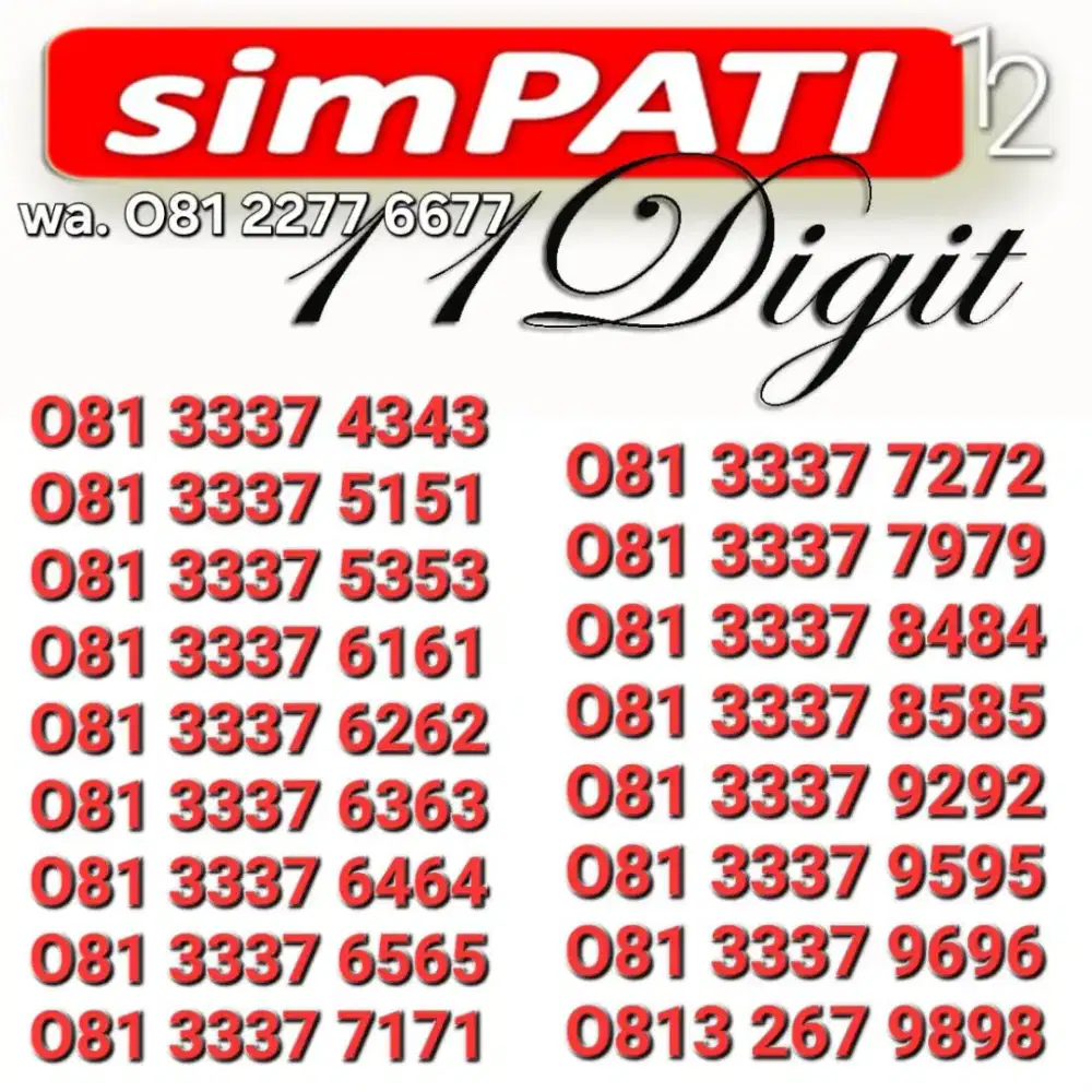 NOMOR SIMPATI 11DIGIT ABAB