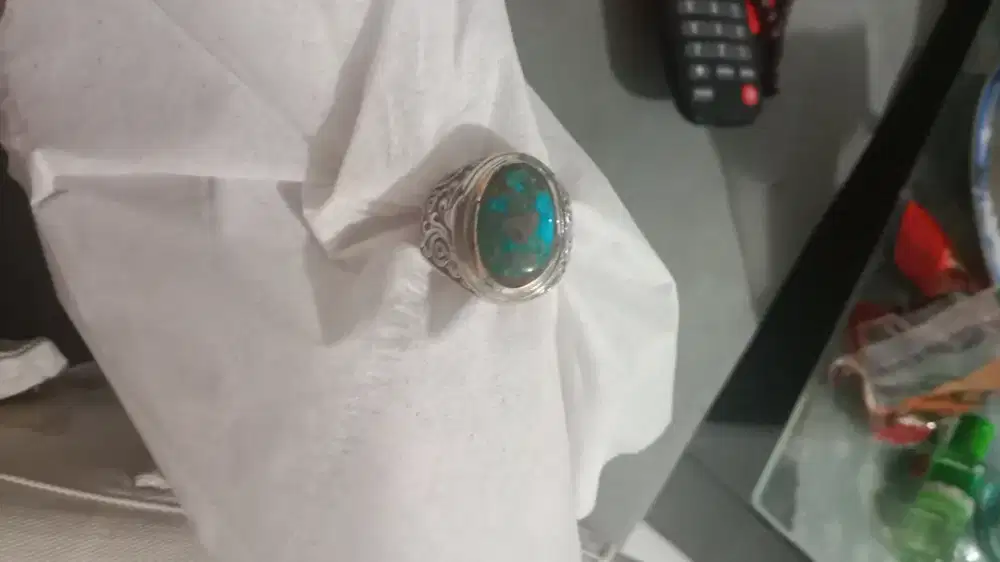 Cincin batu pirus persia natural