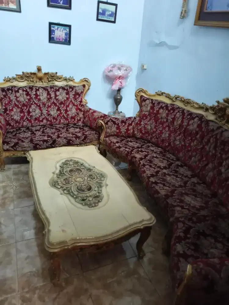 Kursi Jati asli 2 set ruang tamu dan tengah