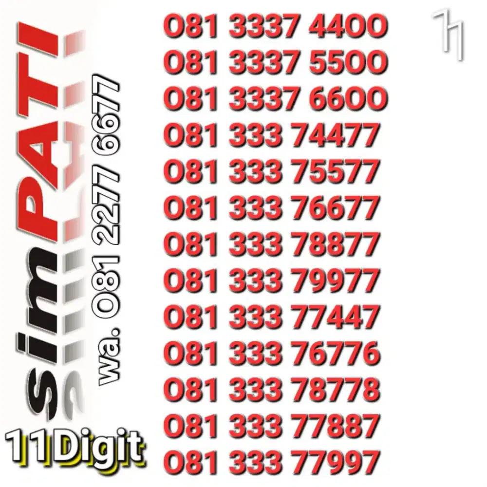 NOMOR SIMPATI 11DIGIT 55OO - 66OO