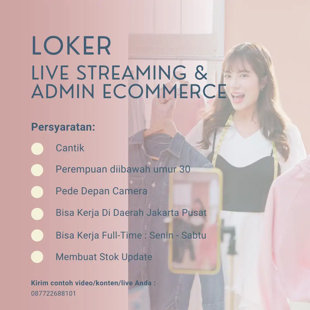 Live Streaming Host dan Admin Ecommerce
