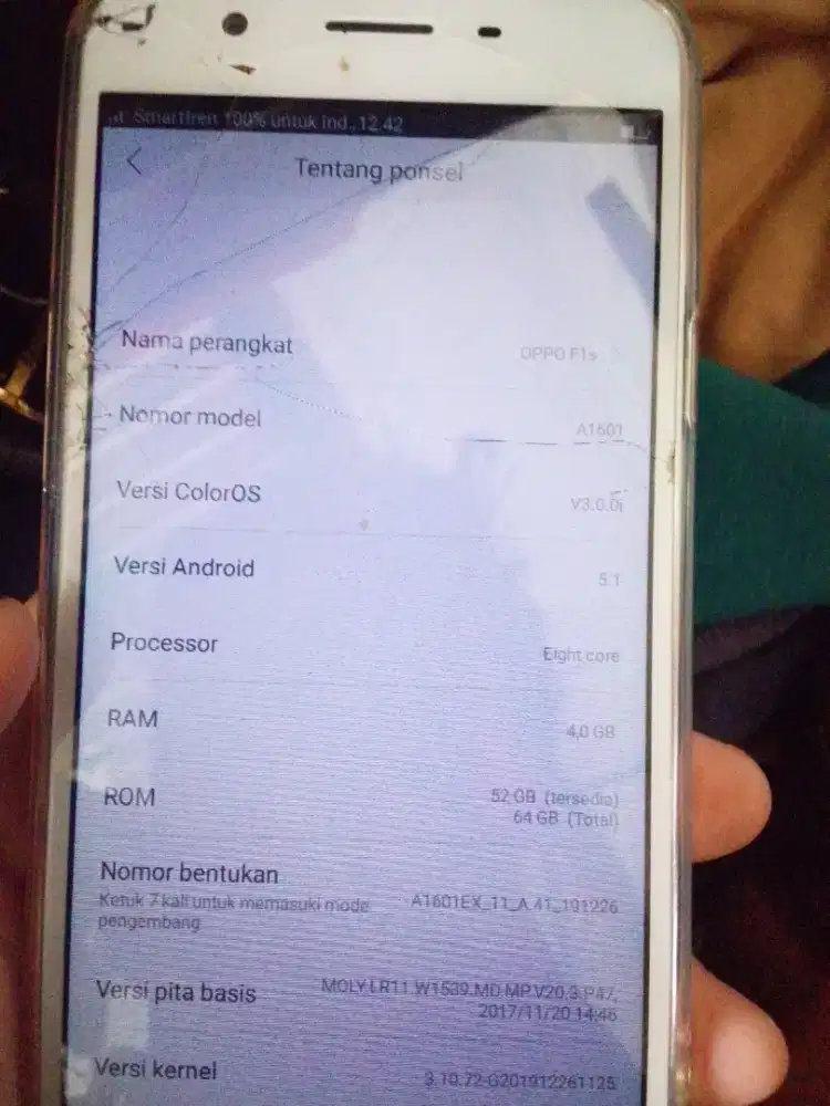 Oppo F1S Lecet pemakaian