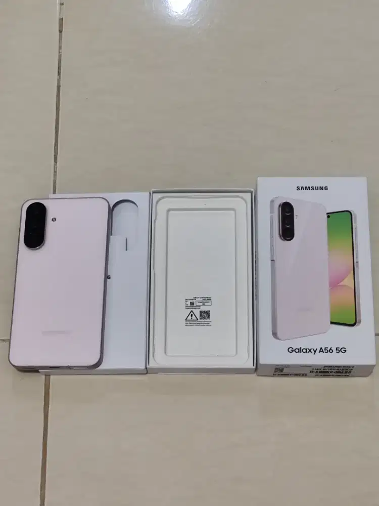 Jual Rugi Samsung A56 Pink 256 kondisi baru 99% buka dus batal dipakai