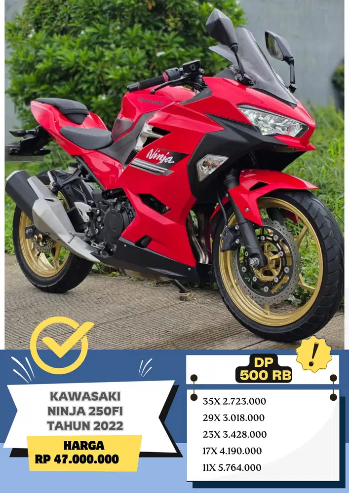 KM 6RB Kawasaki Ninja 250FI Tahun 2022 Dp 500rb