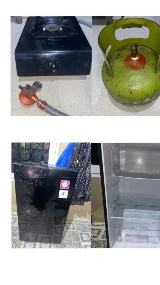 Kulkas Dan 1 Set Kompor Gas