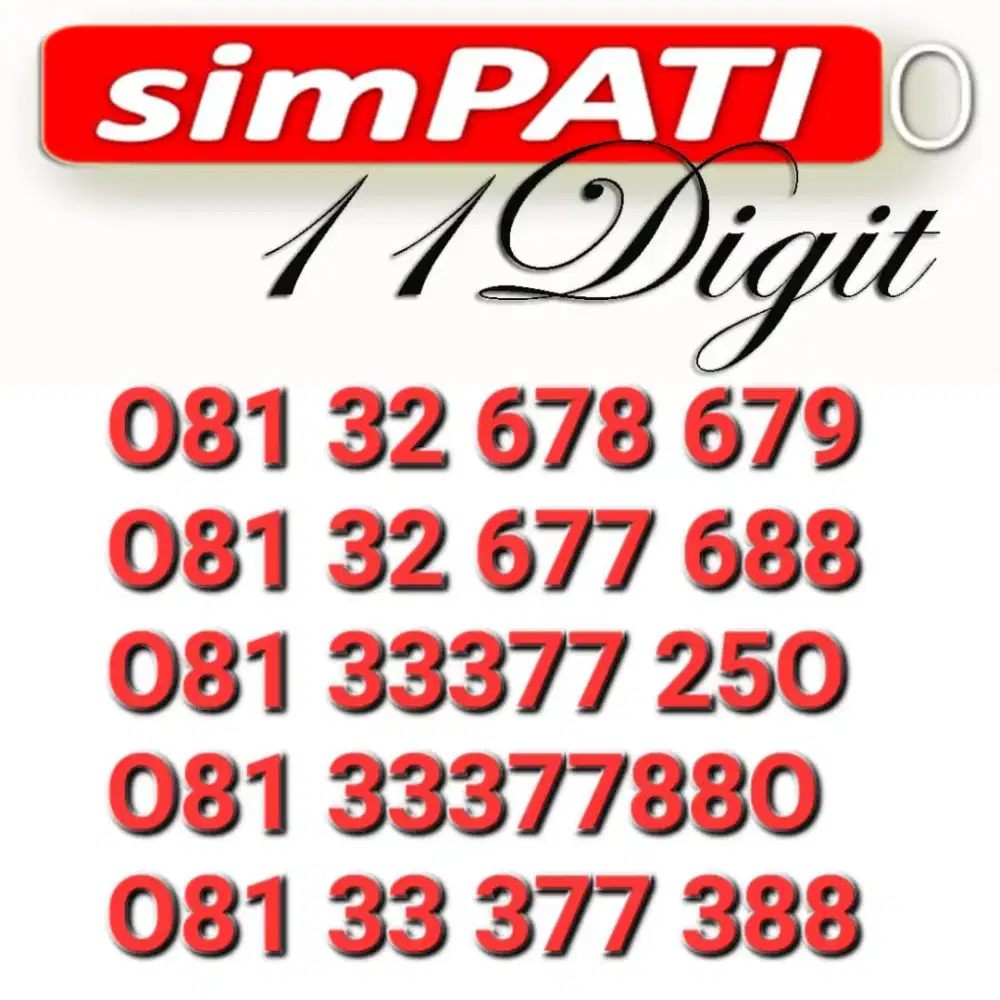 NOMOR SIMPATI 11DIGIT - 11ANGKA..