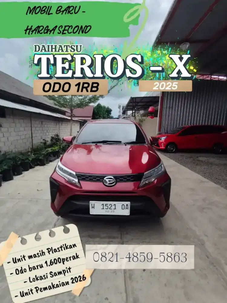 TERIOS X 1.5 MT 2025 ODO RENDAH