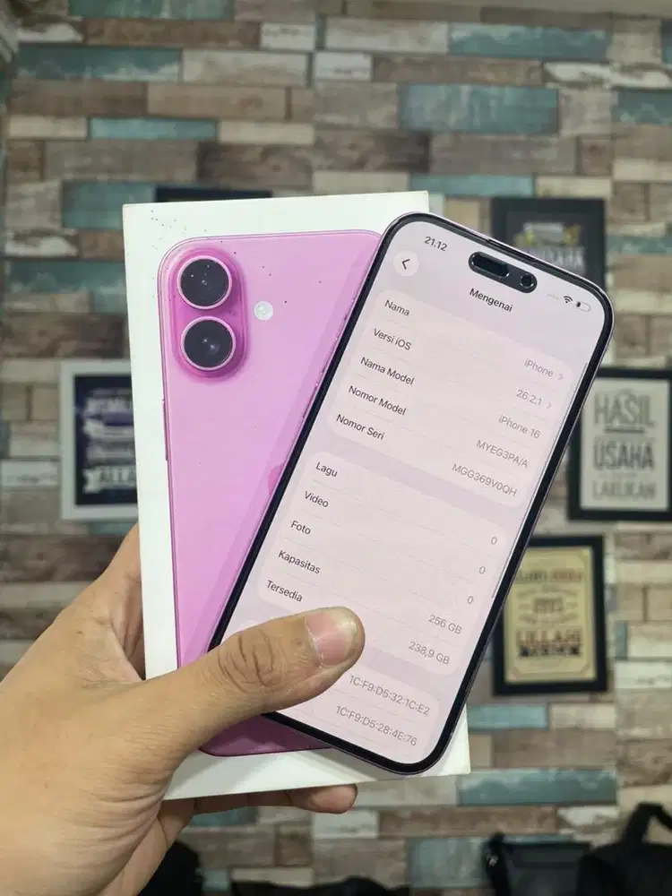 iphone 16 256gb pink second ibox