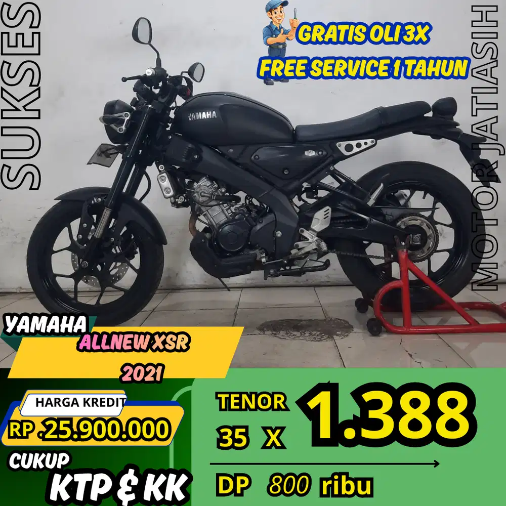 PROMO SPESIAL YAMAHA ALL NEW XSR 2021DP CUMA 800 RIBU SYRAT KTP & KK