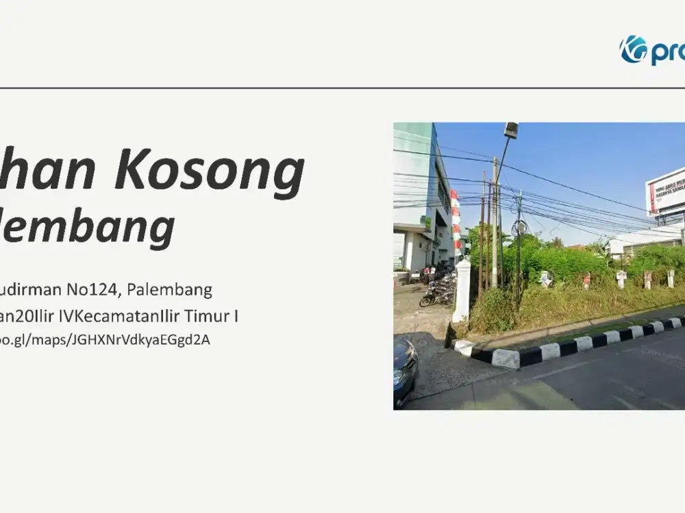 Kavling Komersial @ Jend Sudirman, Palembang