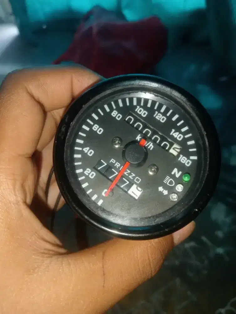 Speedometer bulat kilometer PLUS LED INDIKATOR SEIN UNIVERSAL