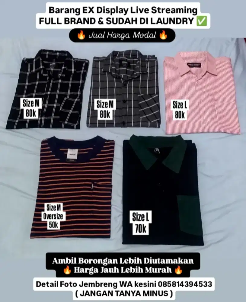 Jual Pakaian Bekas Display Live Streaming FULL BRAND