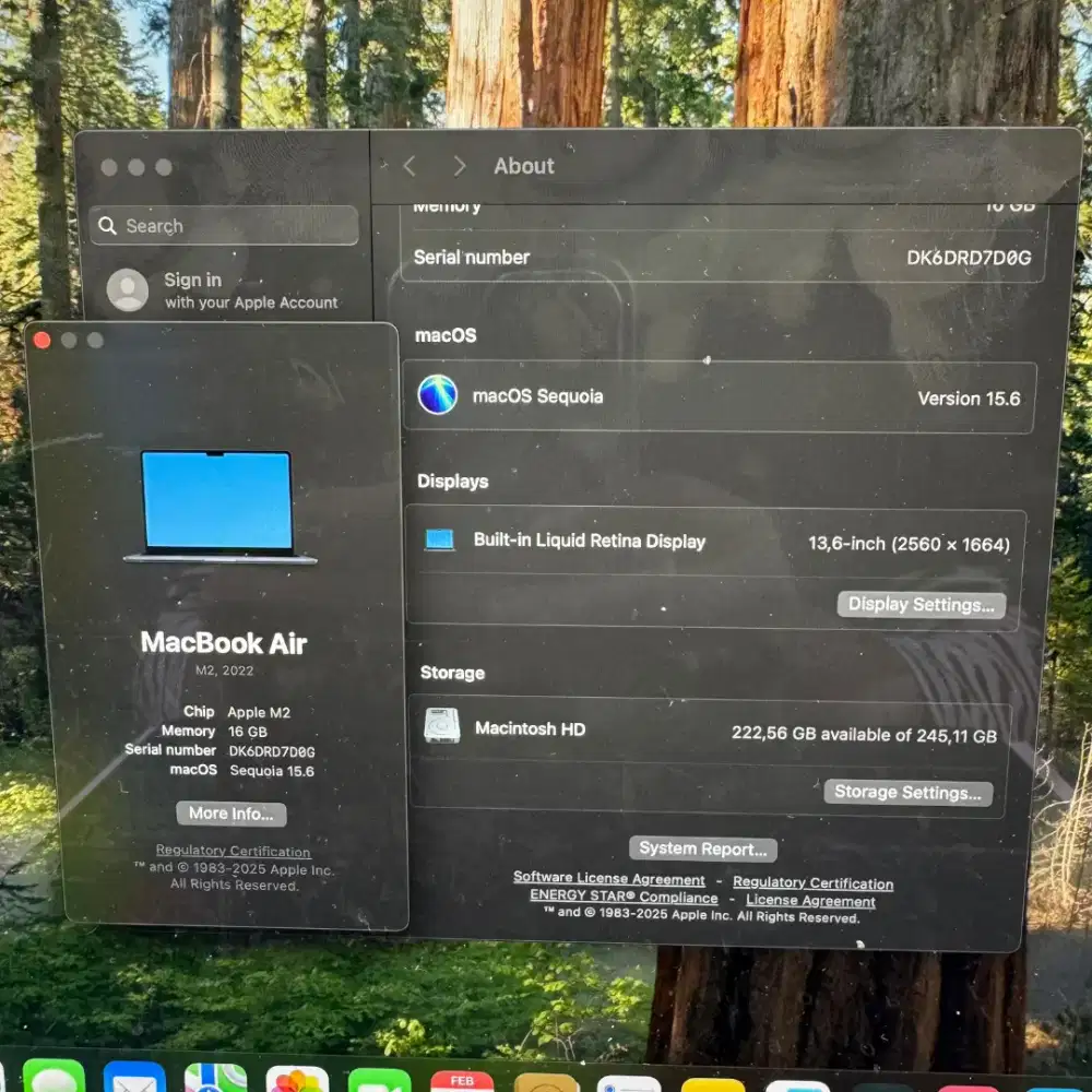 Macbook Air M2 13 Inch Ram 16 Ssd 256 lengkap full set