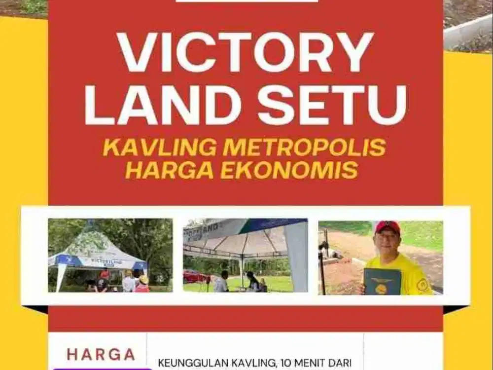 Tanah Siap Bangun Strategis 4 Menit dari HARVEST CITY