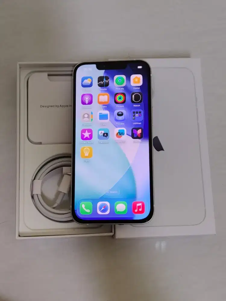 iphone 13 IMEI Permanen (128 GB) Second Mulus Normal Original (White)