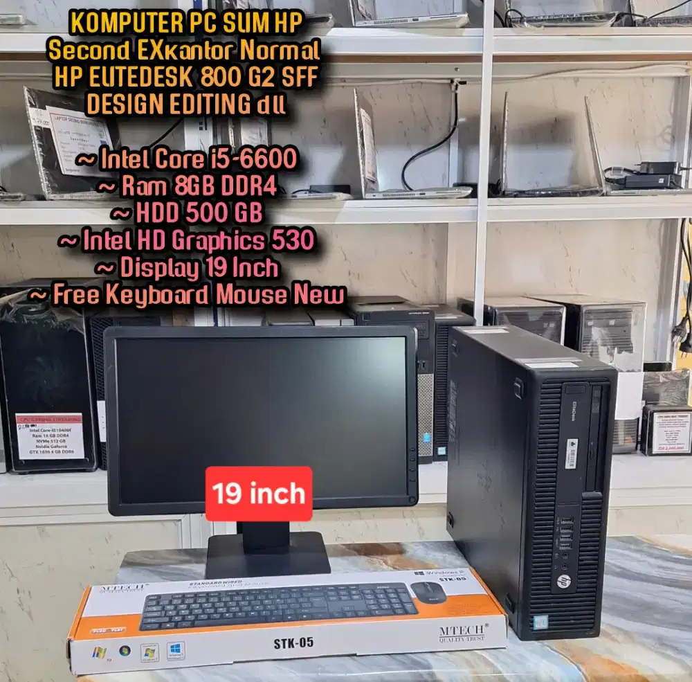 KOMPUTER PC HP BUILT UP HP SLIM ELITEDESK