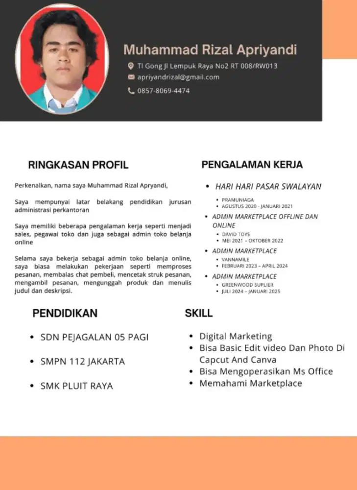 MENCARI LOWONGAN PENGALAMAN SAYA ADMIN MARKETPLACE