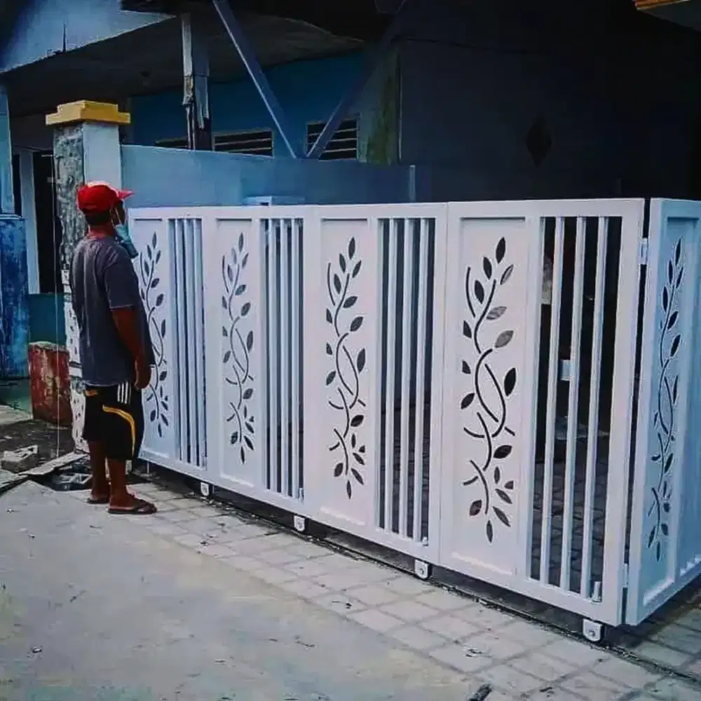 Pintu gerbang plat cating laser