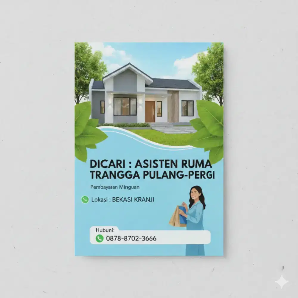 Di cari asisten rumah tangga atau pembantu