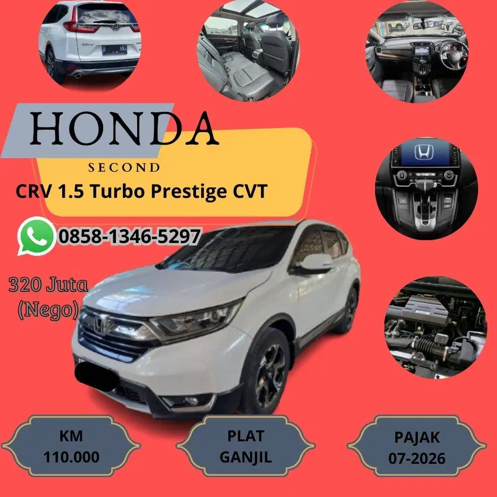 honda cr v 2019 Bekas Nyaman Dipakai, Cirebon - O858 I346 5927
