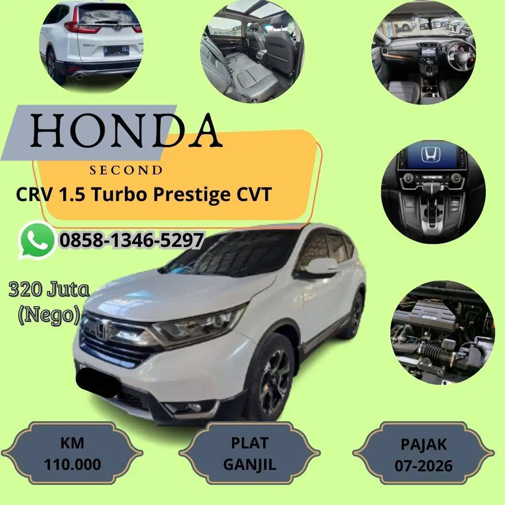 Honda CRV Turbo Dijual Bekas Warna Putih, Cirebon - O858 I346 5927