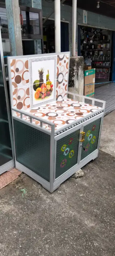 meja kompor 2 pintu motif