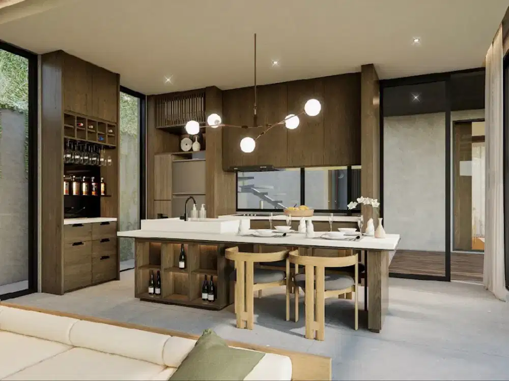 Vila 4 Kamar Tidur dengan Perabotan Lengkap di Perbukitan Jimbaran