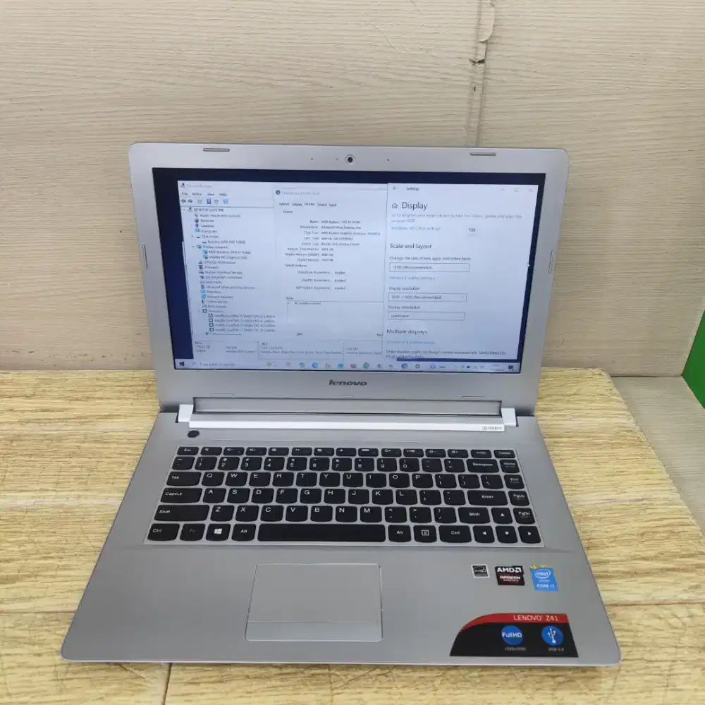 Laptop Lenovo Z41-70 Core i7-5500U Ram 4gb Ssd 128gb R7 M360 Fhd