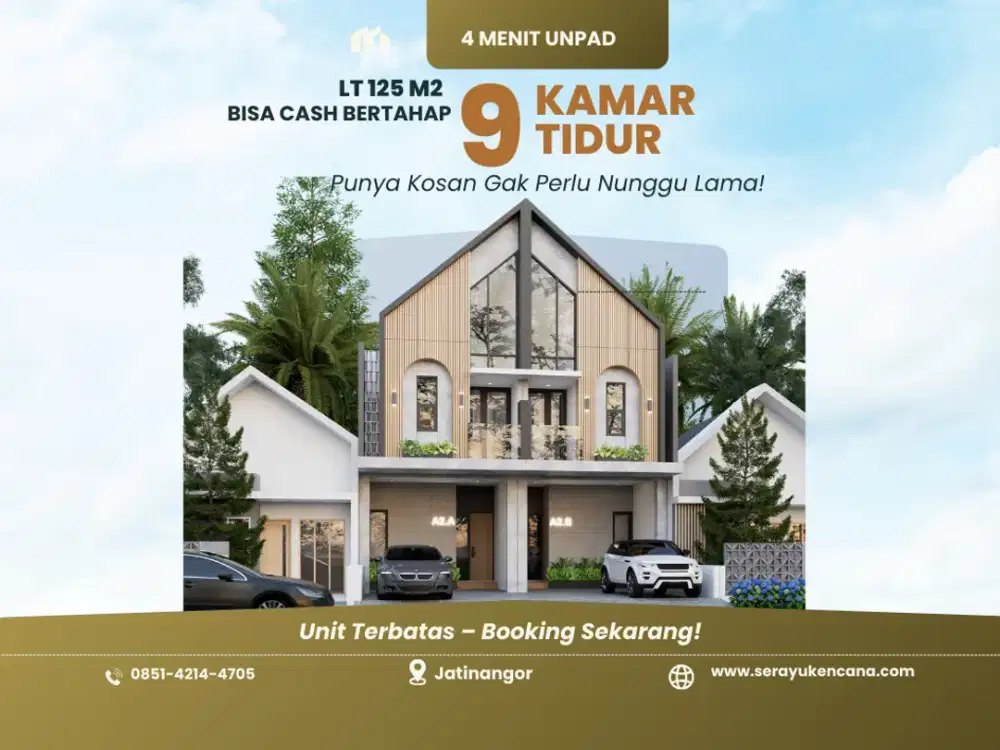 Dijual Kosan Exclusive Jatinangor – Full Furnished, Hanya 2 Unit!
