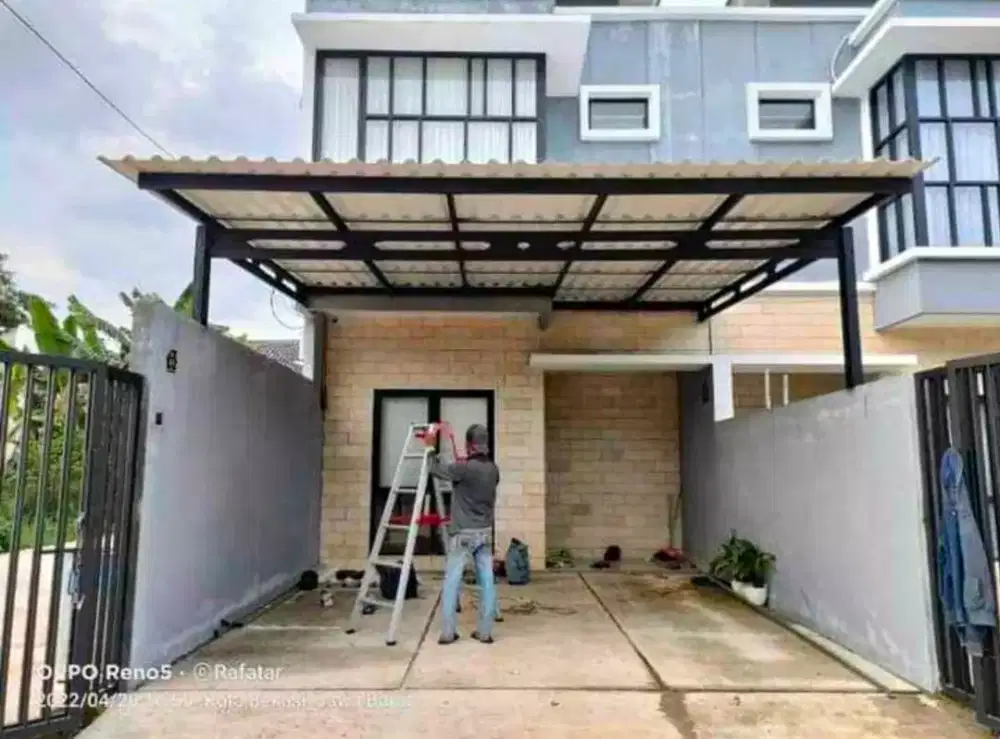 Pasang kanopi baja ringan